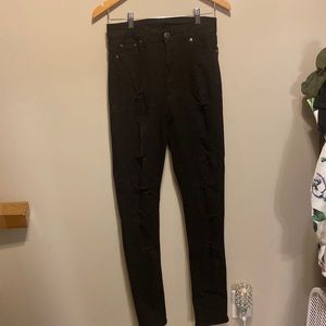 Bob Jeans Ripped Black Skinny Jeans